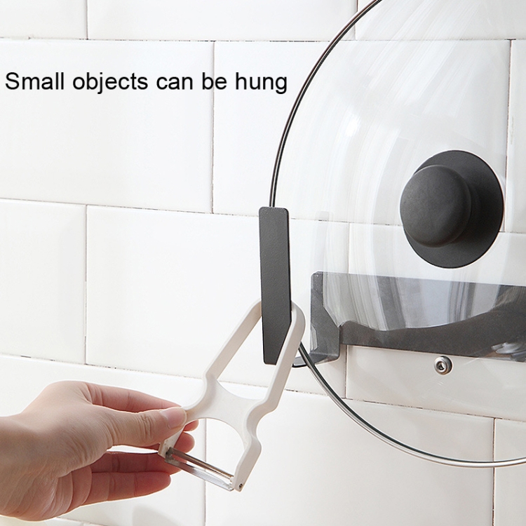 Wall-Mounted Carbon Steel Integrated Pot Lid Holder Kitchen Cutting Board  Rack(White)