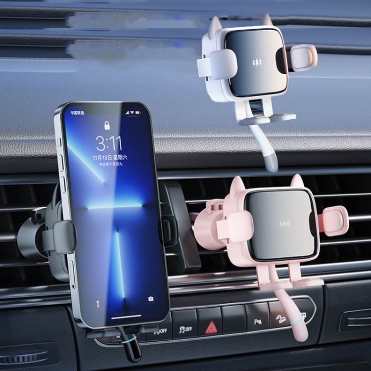 15W Fast Charge Car Air Outlet Wireless Charging Phone Holder(Black) 15W Fast Charge Car Air Outlet Wireless Charging Phone Holder(Black)