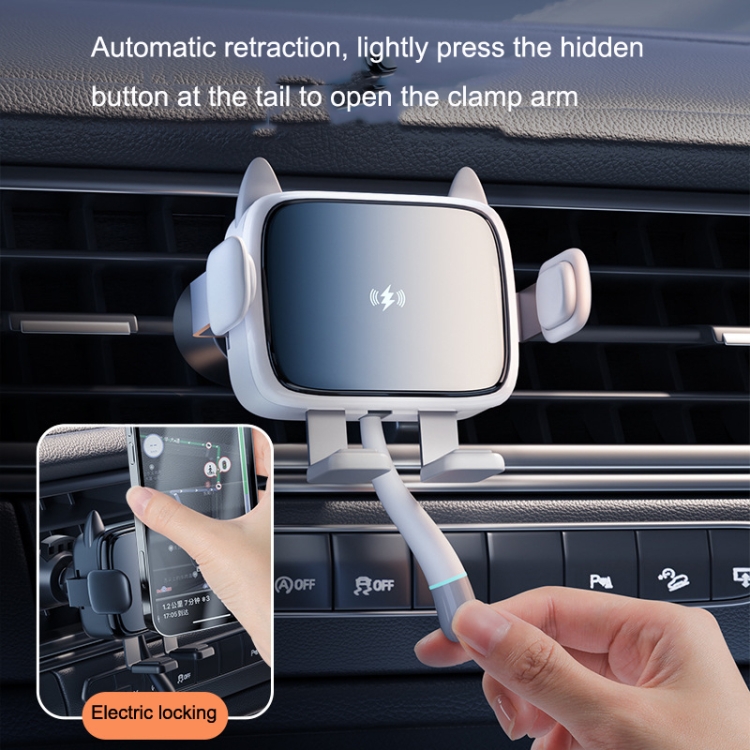 15W Fast Charge Car Air Outlet Wireless Charging Phone Holder(Black) 15W Fast Charge Car Air Outlet Wireless Charging Phone Holder(Black)