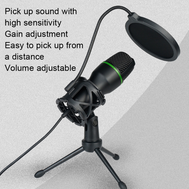Micrófono de reducción de ruido en vivo para grabación ME4, estilo: trípode + interfaz USB Blowout Net - B3
