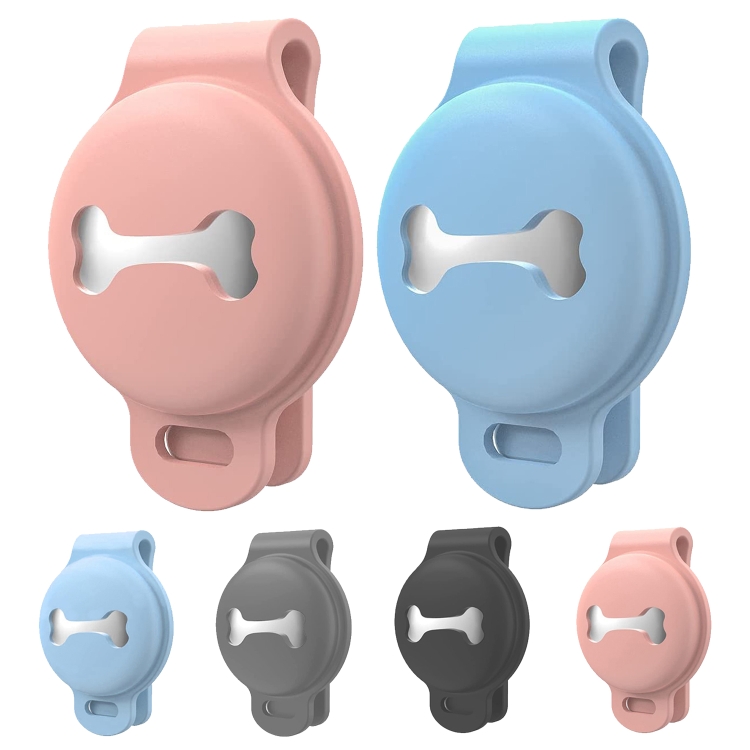 2 PCS JJ10134 Bone Shaped Pet Tracker Silicone Cover with Clip Function For Airtag(Grey) 2 PCS JJ10134 Bone Shaped Pet Tracker Silicone Cover with Clip Function For Airtag(Grey)