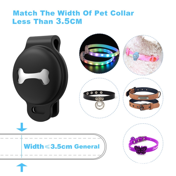 2 PCS JJ10134 Bone Shaped Pet Tracker Silicone Cover with Clip Function For Airtag(Grey) 2 PCS JJ10134 Bone Shaped Pet Tracker Silicone Cover with Clip Function For Airtag(Grey)