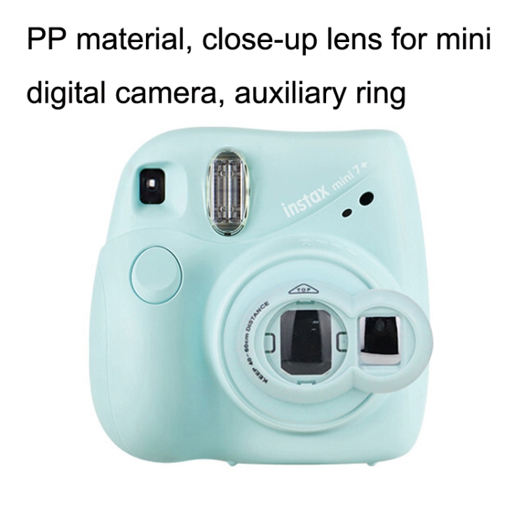 Miau miau Controlar Gaviota Mini lente de cámara digital Selfie Mirror + Conjunto de círculo auxiliar  para FUJIFILM Instax Mini7+ (Blanco)