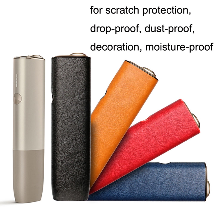 E-Cigarette Case for IQOS ILUMA ONE for IQOS Multi, Leather Cigarette Case,  Scratch Resistant Shockproof Protective Cover (Black)