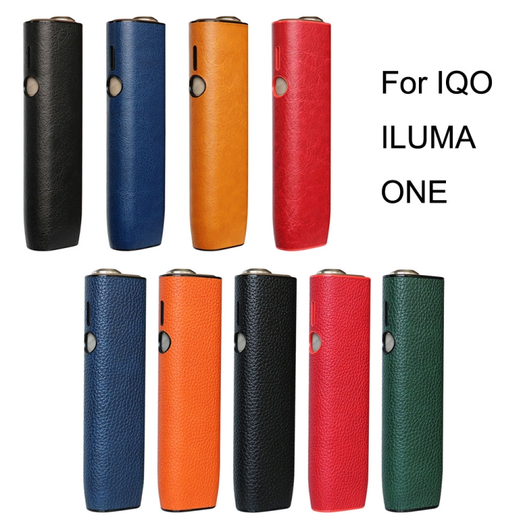 Heat Not Burn E-Zigarette Schutzhülle für IQO ILUMA ONE (Litschi-Muster  Blau)