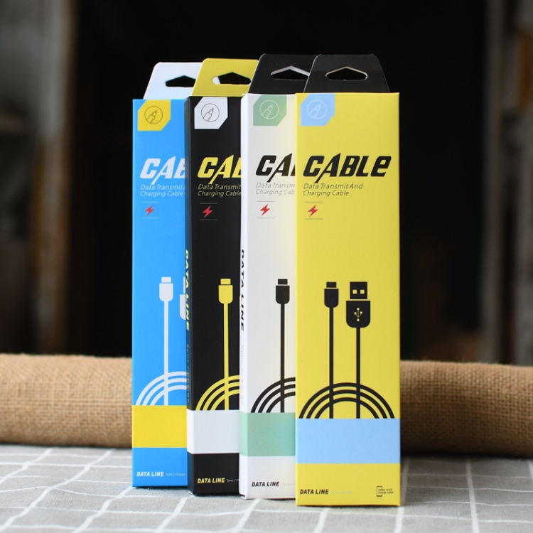 50 PCS Data Cable Packaging Carton Mobile Phone Charging Cable Storage