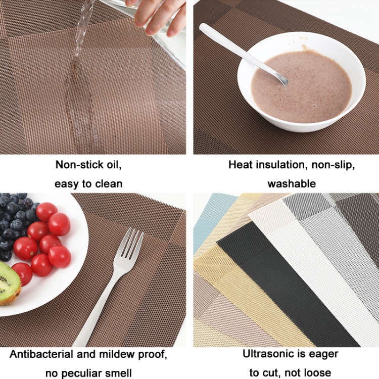 PVC No high quality Peculiar Smell Non Slip Heat Insulation Coaster Table Mat Bowl Mat Custom