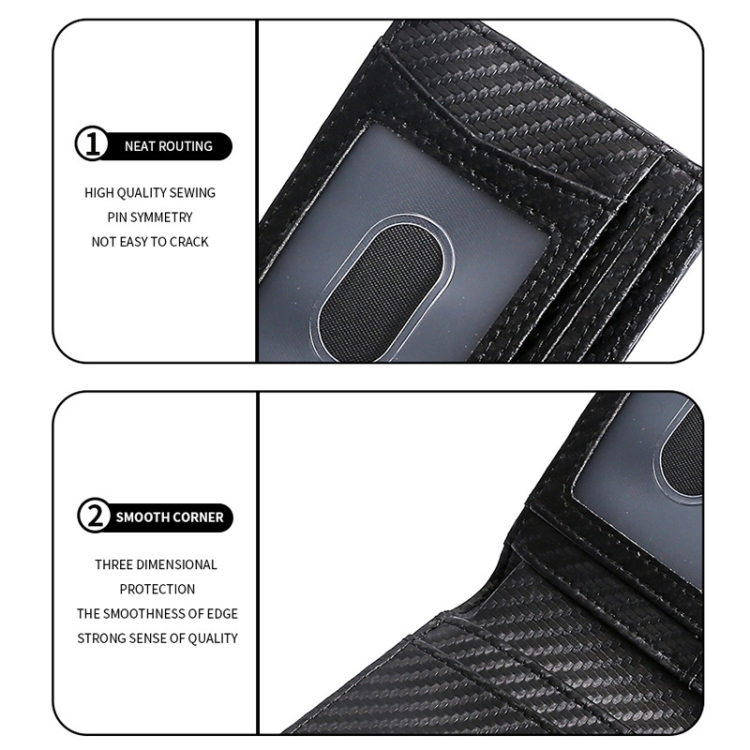 Tracker RFID porte-cartes en cuir hommes portefeuille pour AirTag (fibre de  carbone)