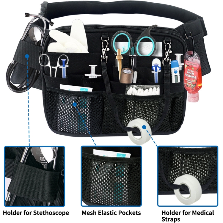 Acheter Sac à outils d'infirmière, rangement multi-poches, outils de soins  infirmiers multifonctionnels solides, sac de ceinture de taille,  fournitures hospitalières