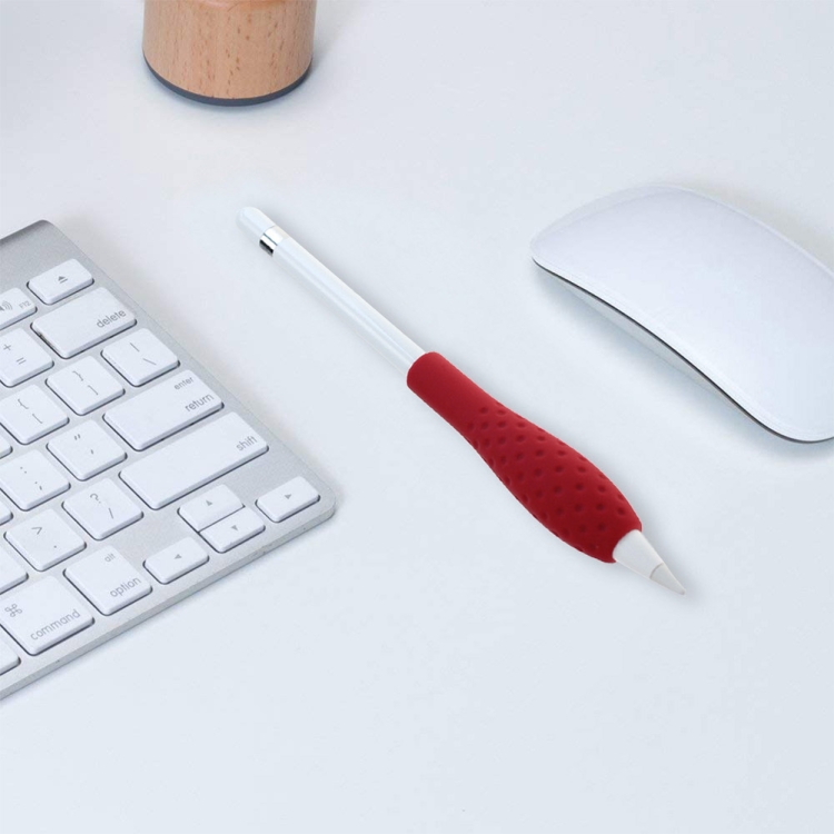2 PCS Tablet Stylus Pencil Funda de silicona para Apple Pencil 1/2 Gen (Rojo) - 2