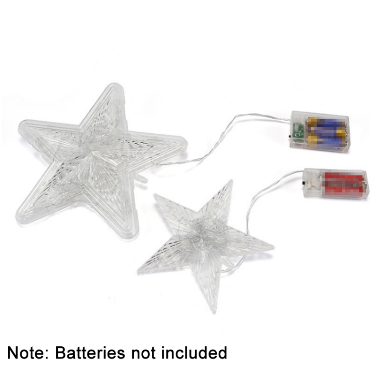 Lumière d'étoile rougeoyante LED pour sapin de Noël, taille : grand modèle  de batterie (coloré)
