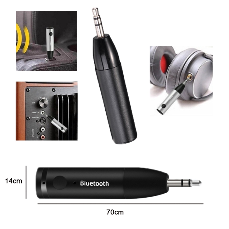 011 Récepteur audio Bluetooth 5.0 AUX Adaptateur audio stéréo de voiture  3,5 mm
