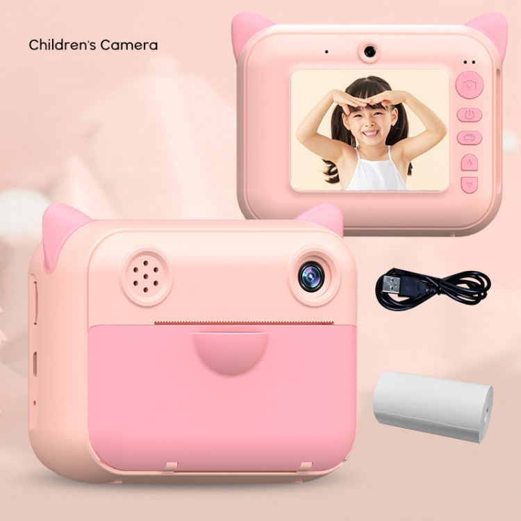 CP01 Cámara de juguete para niños con pantalla HD de 2,4 pulgadas Impresión térmica Polaroid sin tarjeta de memoria (Azul) - B6