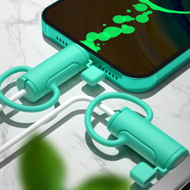 3 PCS Soft Washable Data Cable Silicone Case For Apple, Spec: USB (Mint Green) 3 PCS Soft Washable Data Cable Silicone Case For Apple, Spec: USB (Mint Green)