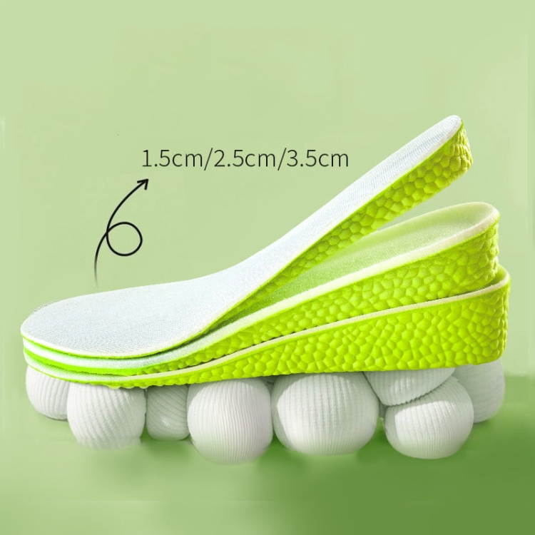 Sports Shock absorbing Breathable Sweat absorbing Inner Heightening Insole Size 37 38 2.5cm