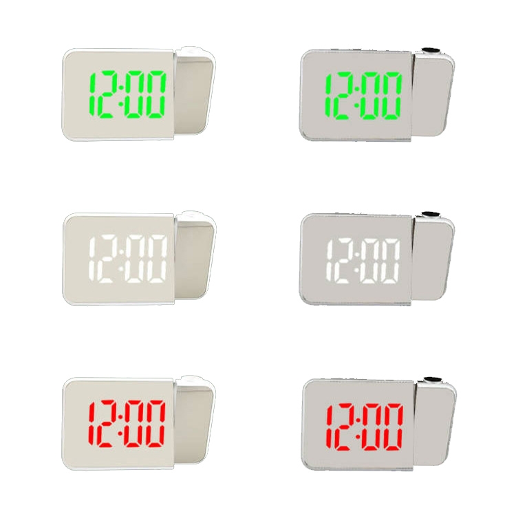 8218 Horloge numérique électronique à température LCD murale magnétique  mince et légère (noir)