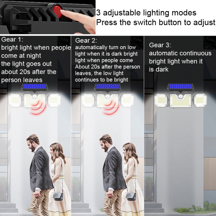 Solar Human Body Sensor Light LED Outdoor Waterproof Garden Light