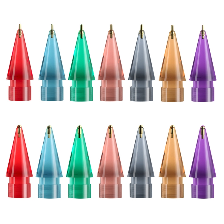 For Apple Pencil 1/2 2pcs Stylus Transparent Replacement Needle Nib, Spec: Round (Pink) For Apple Pencil 1/2 2pcs Stylus Transparent Replacement Needle Nib, Spec: Round (Pink)