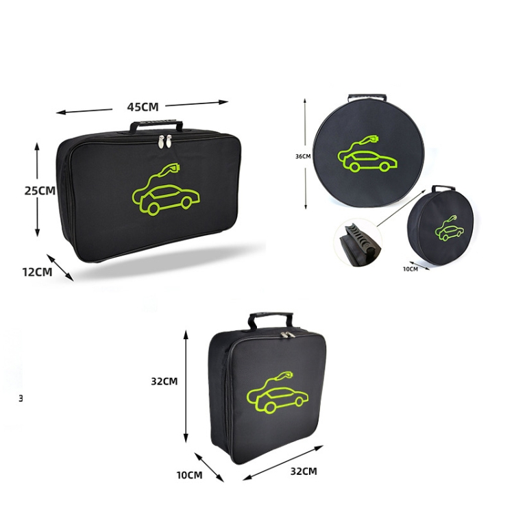 Sac de rangement pour câble de chargement de voiture sac de transport pour  prises de chargeur de véhicule électrique, spécification : grand avec logo
