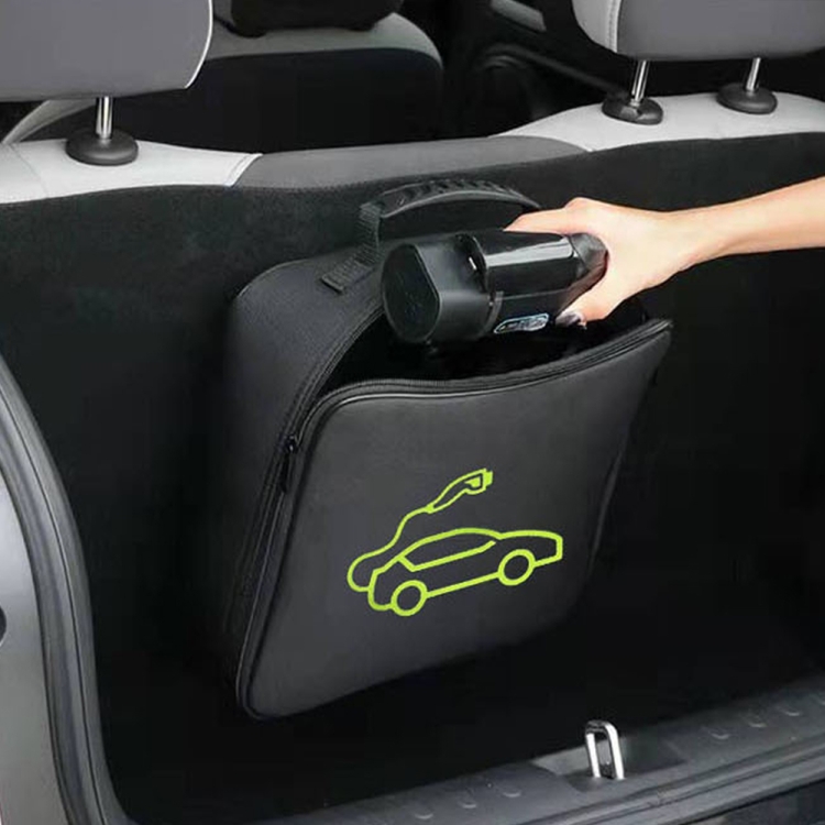 Sac de rangement pour câble de chargement de voiture, sac de transport pour  prises de chargeur de véhicule électrique, spécification : rond sans logo.