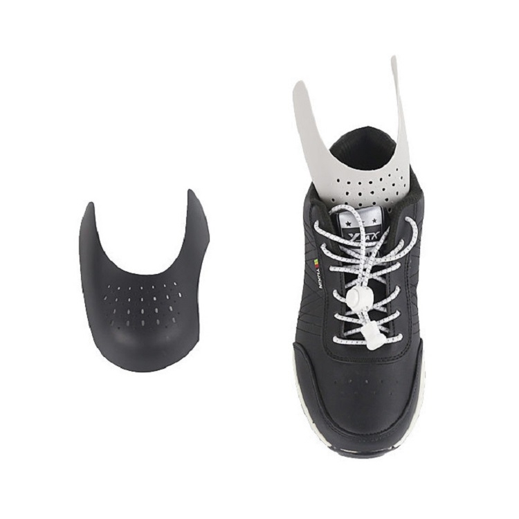 2 PCS Sneakers Shield Anti-plis Anti-rides Support de chaussure, Taille: S  (Noir)