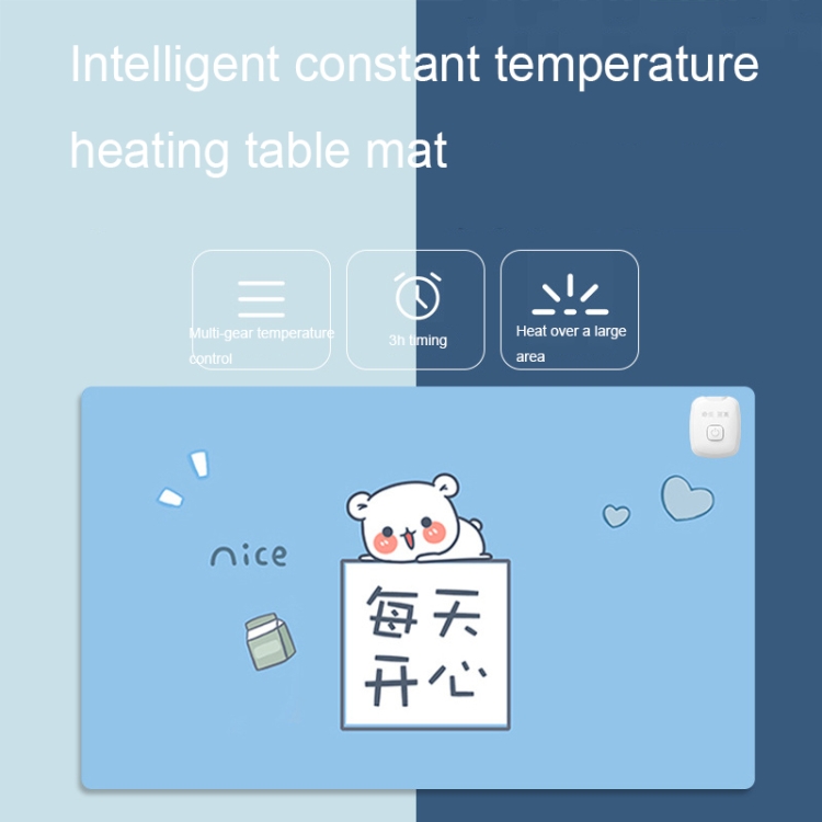 Temporización inteligente Calentamiento Impermeable Alfombrilla de ratón cálida Enchufe CN, Tamaño: 60x36cm (Happy Daily) - B1