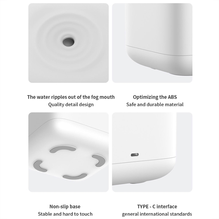 Humidificateur de goutte d'eau anti-gravité à affichage intelligent W1 LED  (blanc)
