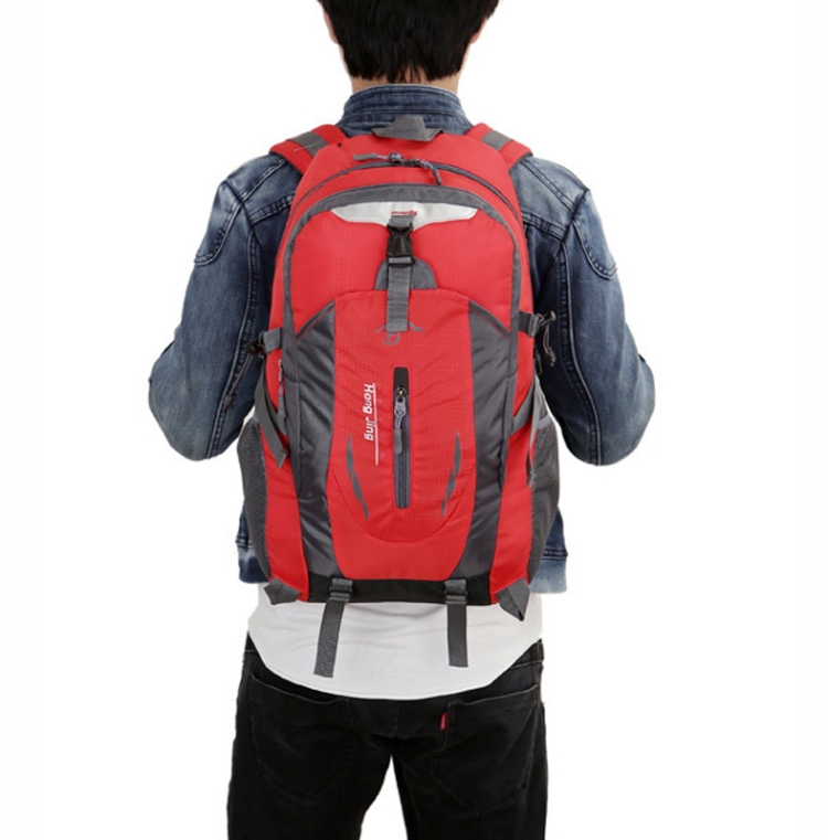 Soldier Blade 40L Nylon Waterproof Travel Backpacks Climbing Travel Bags Hiking Backpack(Red) - B5