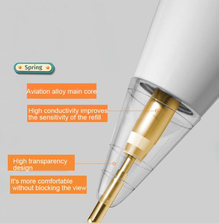 Para Apple Pencil 1/2 punta de bolígrafo de repuesto transparente punta de transformación, estilo: 5.0 aguja dorada - B2
