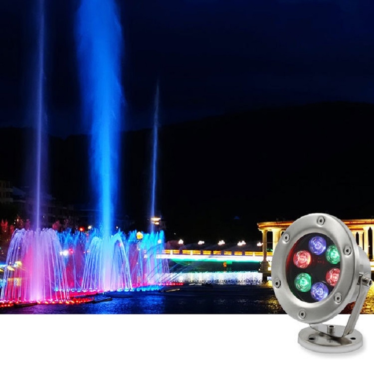 LED Underwater Light Pool Fish Pond Fountain Waterproof Landscape Light 6W(7 Colors) - B4