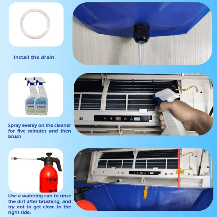 10-in-1-Klimaanlagen-Reinigungsabdeckung, tragbare  Split-Klimaanlagen-Reinigungstasche
