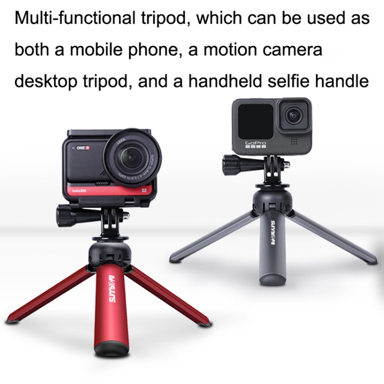 Sunnylife TY-Q9404 para GoPro11 / Insta360 X3 Pocket Desktop Tripod Stand Mini Edition (Rojo) - B4