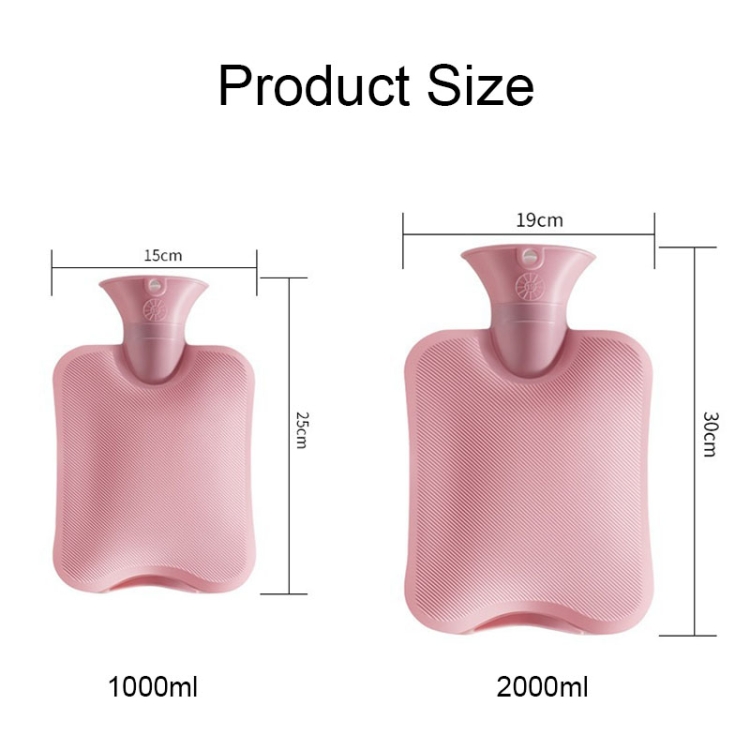 Large Explosion-proof Water-injected PVC Warm Water Bag, Spec: 1000ml (Dark  Grey)