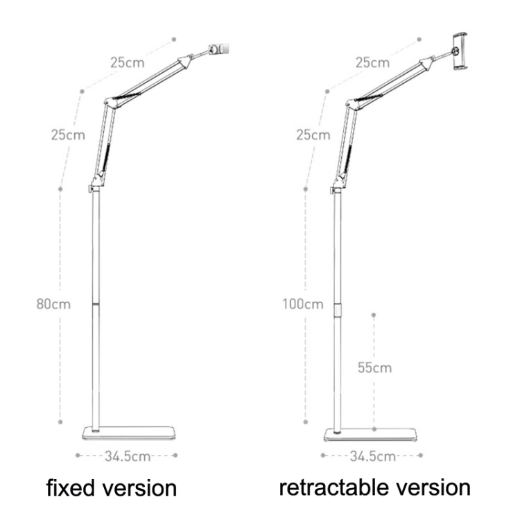 SSKY L10 Home Cantilever Ground Phone Holder Tablet Support Holder, Style: Retractable (Black) SSKY L10 Home Cantilever Ground Phone Holder Tablet Support Holder, Style: Retractable (Black)