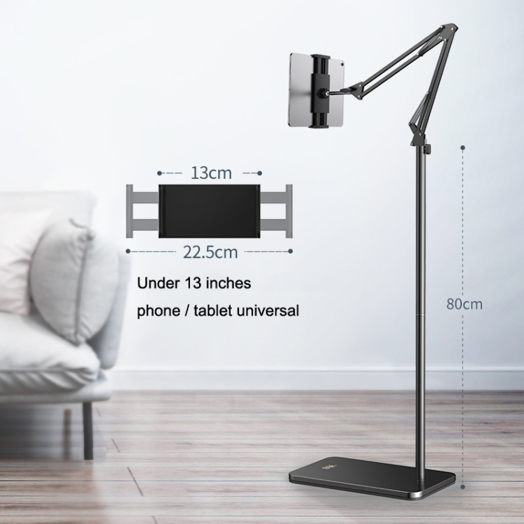 SSKY L10 Home Cantilever Ground Phone Holder Tablet Support Holder, Style: Fixed (Black) SSKY L10 Home Cantilever Ground Phone Holder Tablet Support Holder, Style: Fixed (Black)