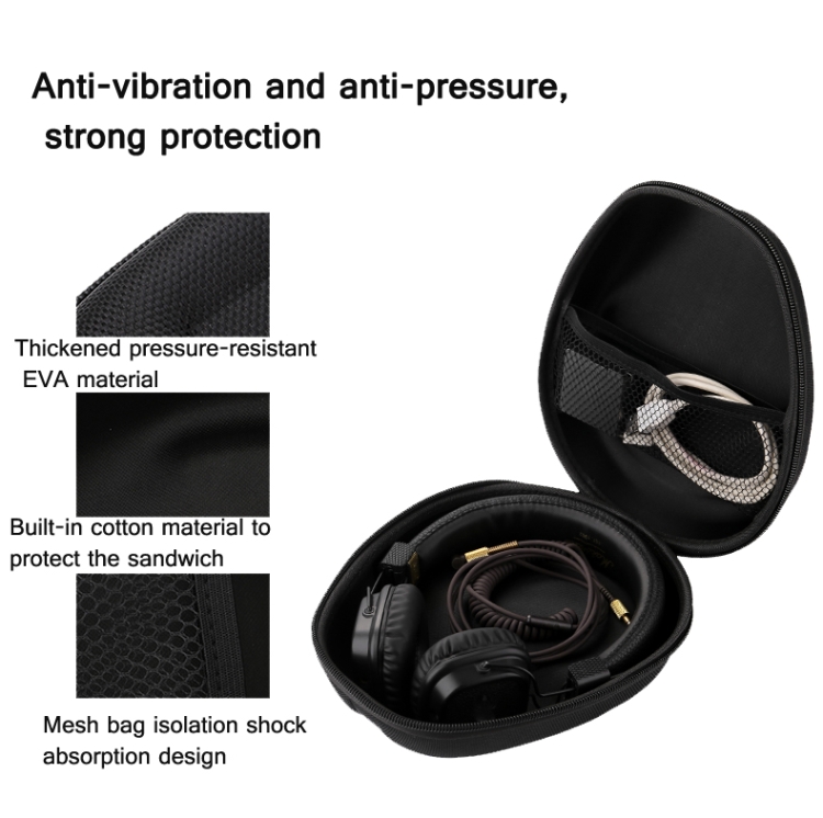 Universal Headphone Organizer Headphone Storage Bag Without Carabiner,Color: Black Universal Headphone Organizer Headphone Storage Bag Without Carabiner,Color: Black