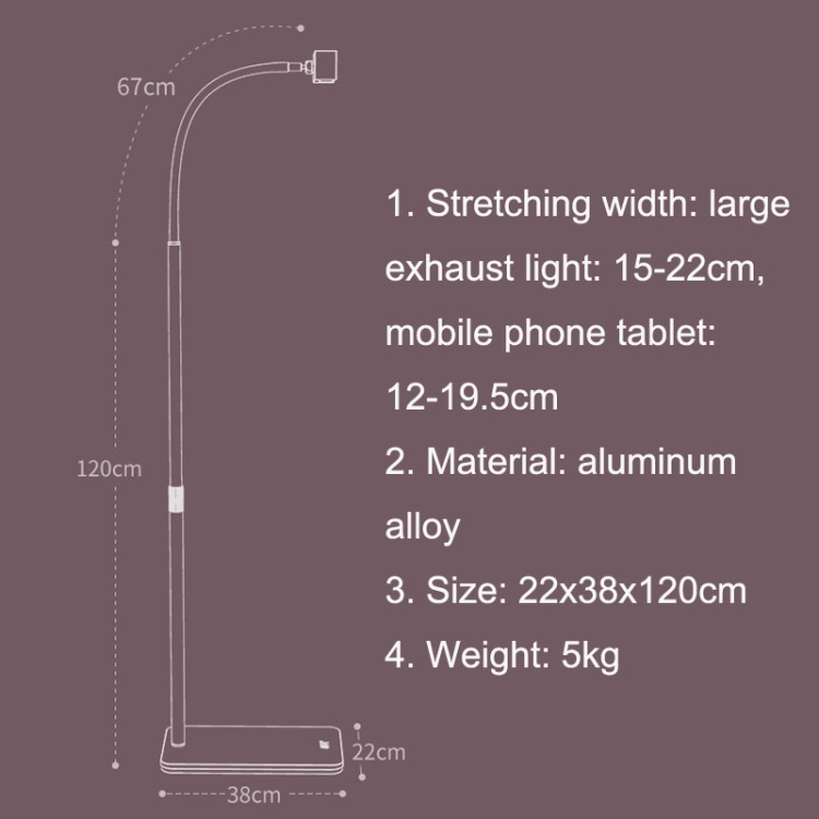 SSKY L32 Home Telescopic Bed Landing Stand Big Row Lamp Bracket SSKY L32 Home Telescopic Bed Landing Stand Big Row Lamp Bracket