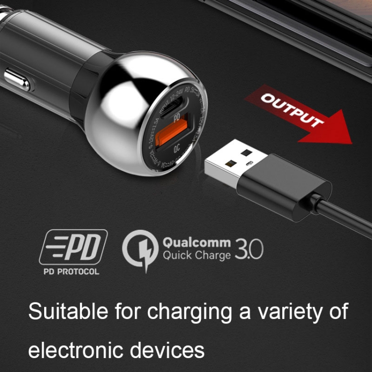 Acheter Chargeur de voiture 36W rapide PD USB-C, Charge rapide USB PD  QC3.0, prise de Type C avec voltmètre numérique LED, prise de courant  universelle