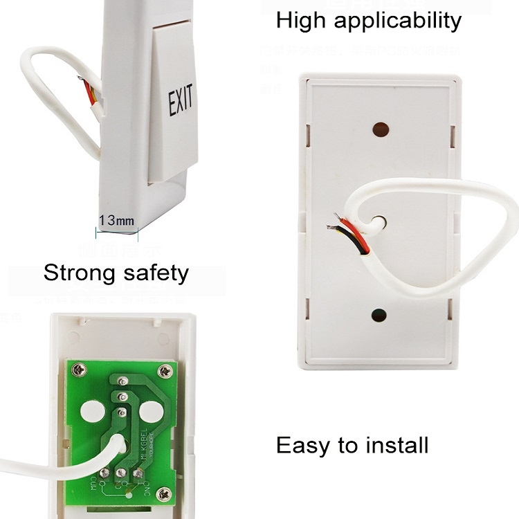 Interruptor de control de acceso Interruptor de infrarrojos táctil de metal Interruptor lateral estrecho - 3