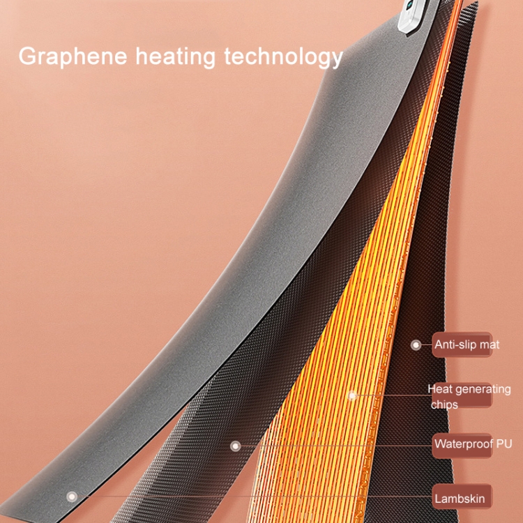 Tappetino per mouse riscaldato in pelle con controllo della temperatura a 7  velocità Tappetino da scrivania per scaldamani, spina CN 80 x 40 cm Marrone