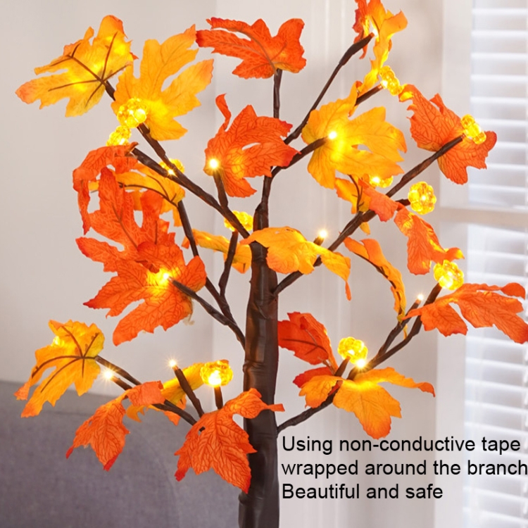 SJ-SD007 Christmas Halloween LED Maple Pumpkin Decoration Light, Style: Detachable  Base