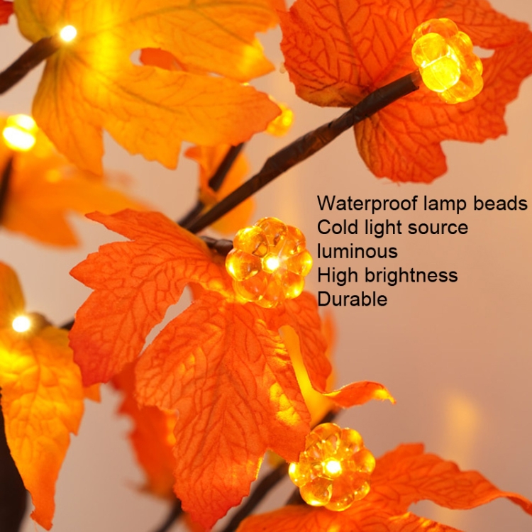 SJ-SD007 Christmas Halloween LED Maple Pumpkin Decoration Light, Style: Detachable  Base