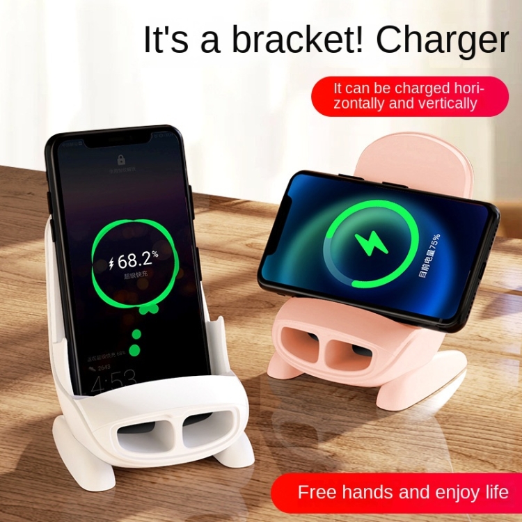 15W Chair Phone Wireless Charger Phone Charging Stand,Spec: White 15W Chair Phone Wireless Charger Phone Charging Stand,Spec: White