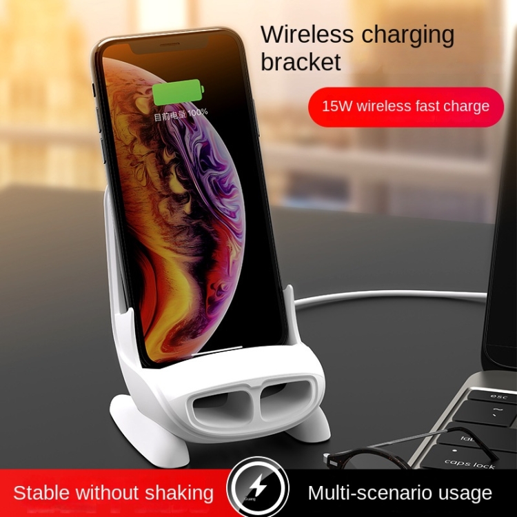 15W Chair Phone Wireless Charger Phone Charging Stand,Spec: White 15W Chair Phone Wireless Charger Phone Charging Stand,Spec: White
