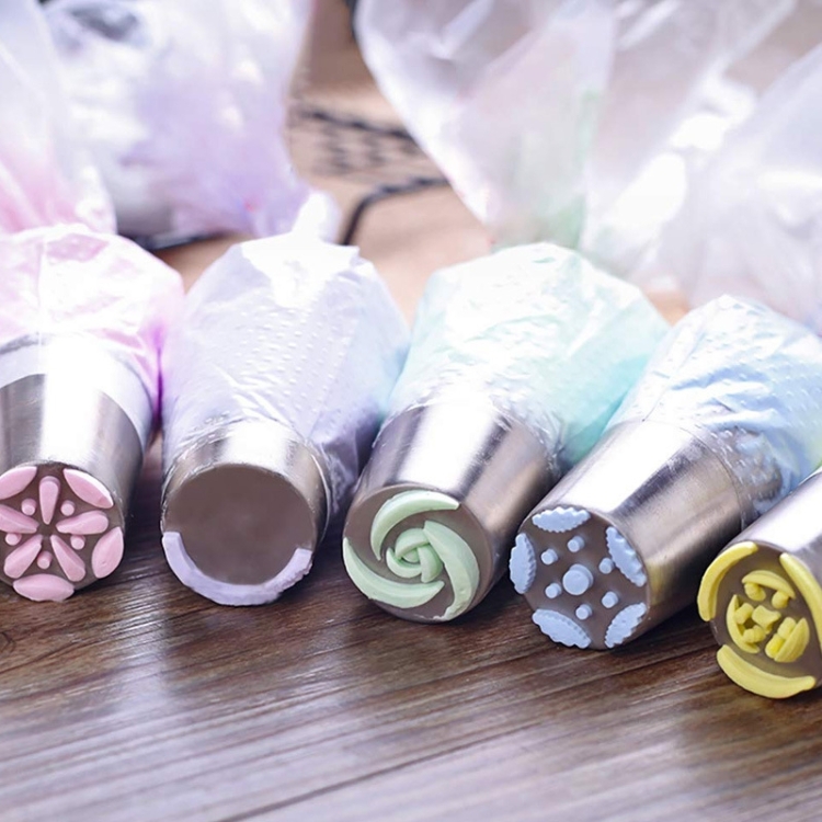 10PCS/Set Stainless Steel Laminating Nozzle Set Cake DIY Laminating Nozzle  Set Baking Tools