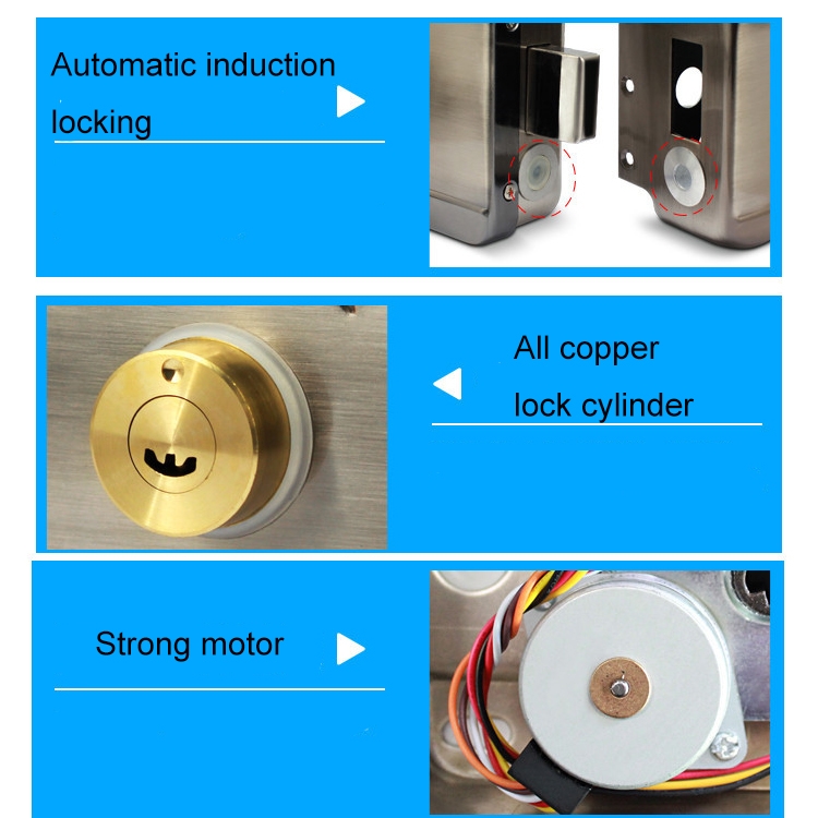 ID Access Control One Piece Induction Motor Lock Double Head - B2