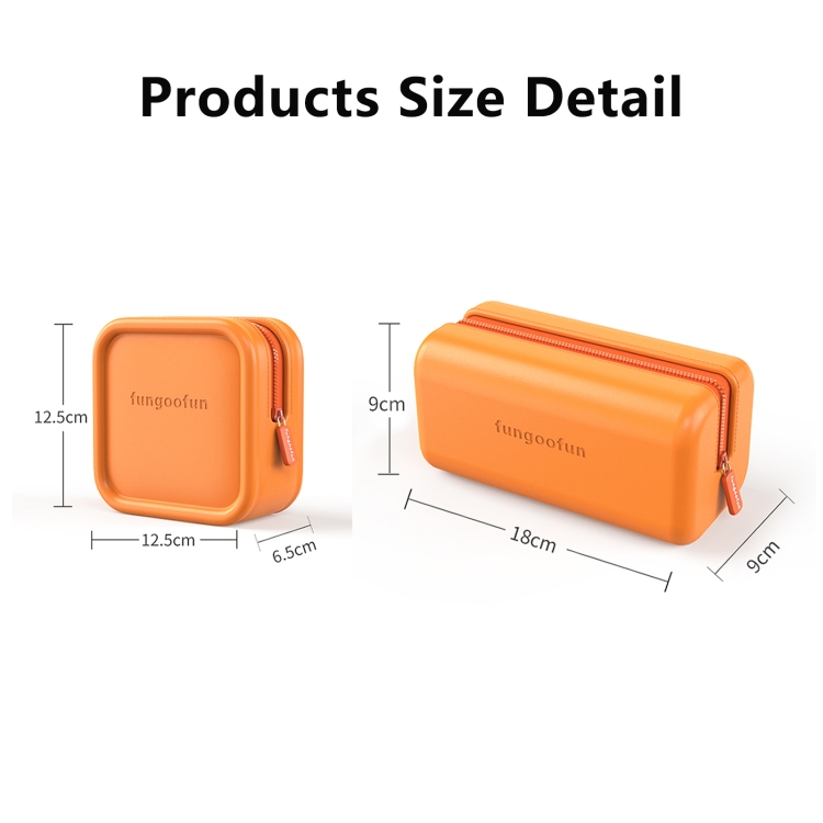 Fungoofun Candy Color EVA Travel Digital Storage Bag Cosmetic Bag, Color: Brick Orange Fungoofun Candy Color EVA Travel Digital Storage Bag Cosmetic Bag, Color: Brick Orange