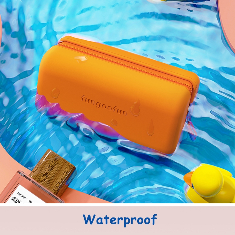 Fungoofun Candy Color EVA Travel Digital Storage Bag Cosmetic Bag, Color: Brick Orange Fungoofun Candy Color EVA Travel Digital Storage Bag Cosmetic Bag, Color: Brick Orange