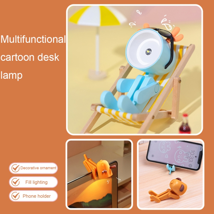TL-23 LED Mini Foldable Cartoon Desk Lamp Pet Shape Decoration Table Lamp, Spec: Deer (Beige) - B3