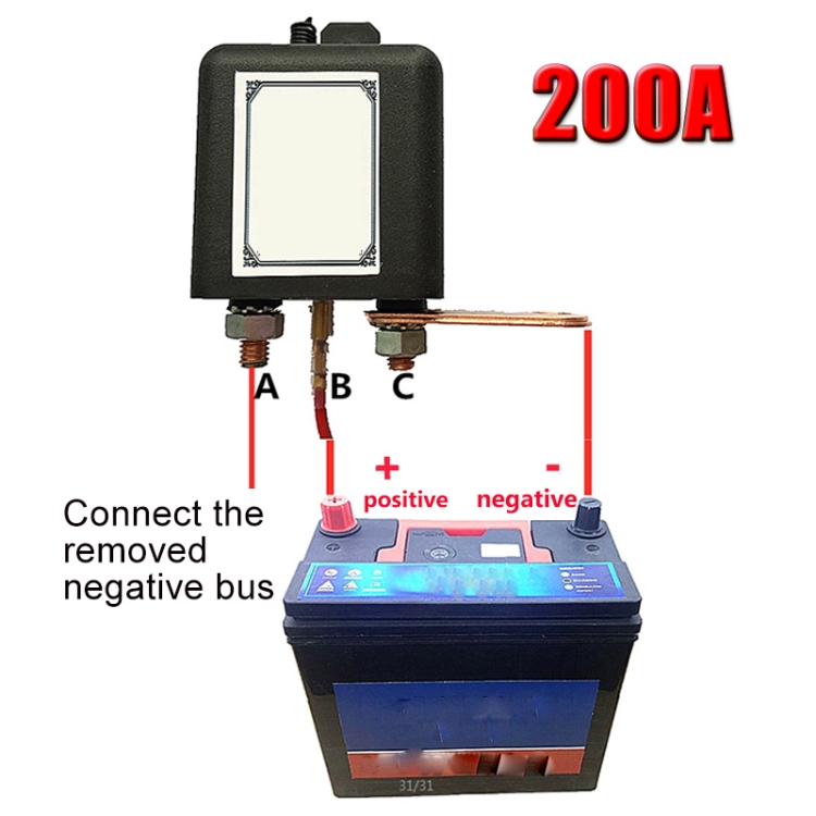 12V 200A Batterie de voiture Disjoncteur de télécommande Commutateur de  commande sans fil Relais de démarrage, Style: 1 x Télécommande